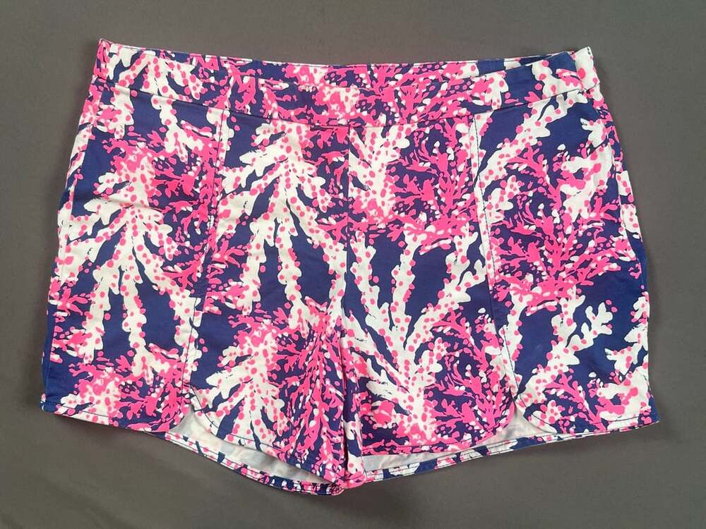 Lilly Pulitzer Hazelle Stretch Shorts Nauti Navy Beyond The Sea Size 8